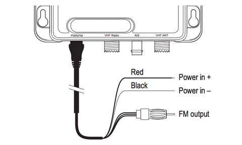 Raymarine AIS100 Active Antenna Splitter - Power and FM Cable