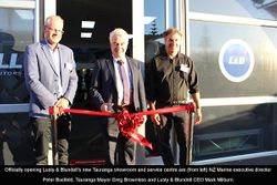 Tauranga mayor celebrates opening of new Lusty & Blundell branch