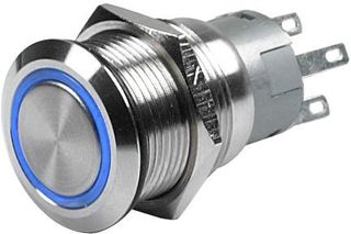 Hella Marine Stainless Steel LED Switches - Blue