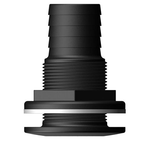 Trudesign Skin Fitting with Hose Tail - Black