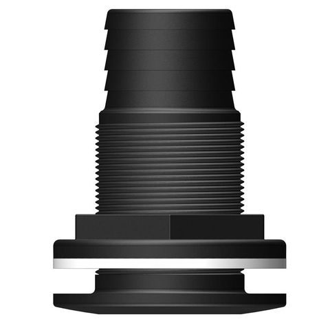 Trudesign Skin Fitting with Hose Tail - Black