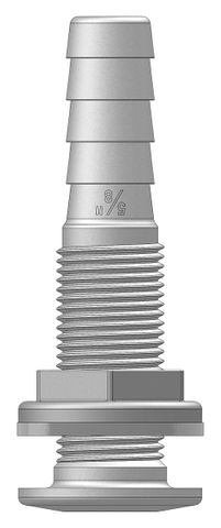 Trudesign Skin Fitting with Hose Tail - White