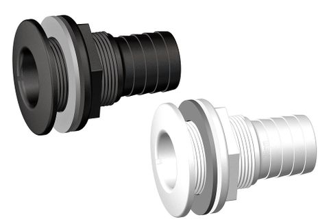 Trudesign Skin Fitting with Hose Tail - Black