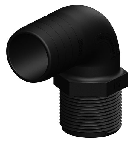 Trudesign Unequal 90 Degree Hose Tail - Male
