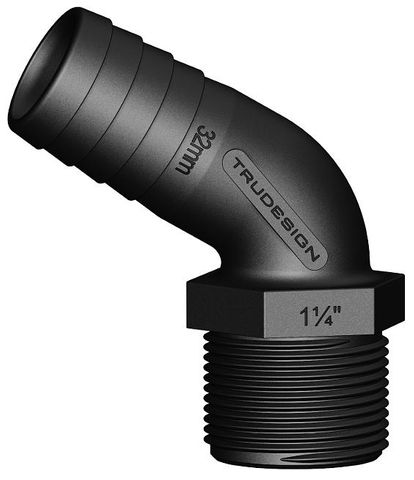 Trudesign 120 Degree Hose Tail - Male