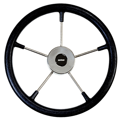 Vetus Wheel SS, Black Soft Grip