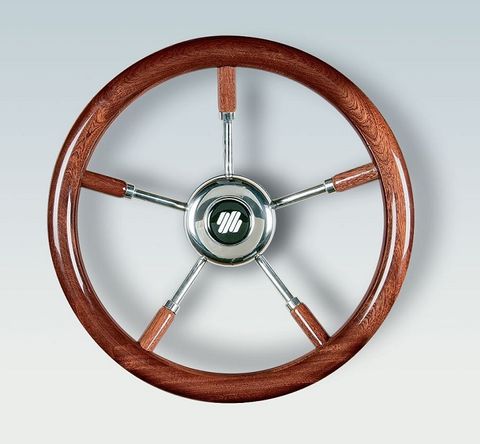 Ultraflex Steering Wheels - Stainless Steel - Wood Grip