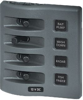 Blue Sea Weather Deck Switch Only Panel