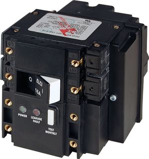 Blue Sea Circuit Breaker C Series RCD Flat Rocker - Double Pole