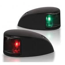 Hella Marine 2NM NaviLED Deck Mount Pair - Port and Starboard