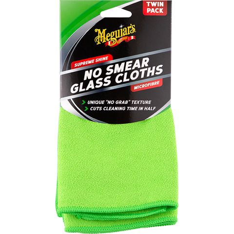 Supreme Shine No Smear Glass Cloths - Twin Pack