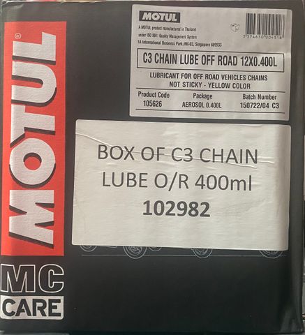 BOX OF C3 CHAIN LUBE O/R 400m