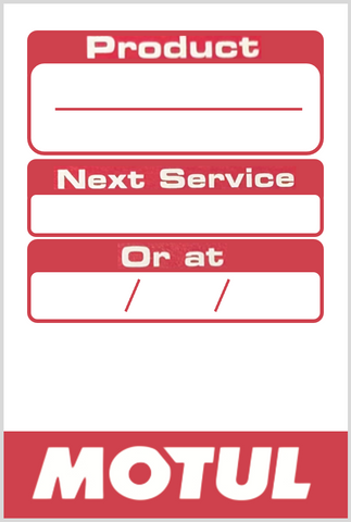 MOTUL SERVICE DUE DECAL