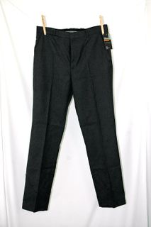 Charcoal Flat Front Trousers