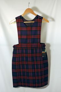Maroon/Blue Tartan 3-pleat Tunic