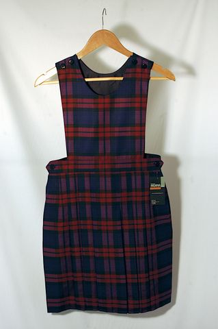Maroon/Blue Tartan 3-pleat Tunic