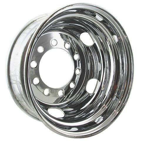 O'Green 17.5x6.75, 10 Stud, 24mm Hole, 225mm PCD, Chrome Steel Wheel