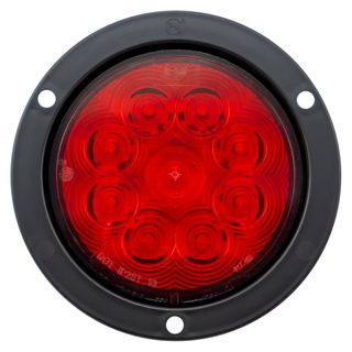 Peterson 4" Red LED Stop/Tail Lamp - Flange Mount (818R-9)