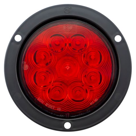 Peterson 4" Red LED Stop/Tail Lamp - Flange Mount (818R-9)