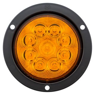 Peterson 4" Amber LED Indicator Lamp - Flange Mount (818A-9)