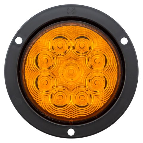 Peterson 4" Amber LED Indicator Lamp - Flange Mount (818A-9)