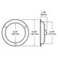 Peterson 4" Amber LED Indicator Lamp - Flange Mount (818A-9)