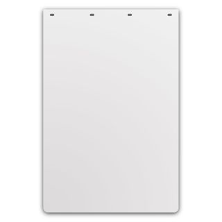 24 x 36" White Mud Flap - Plastic