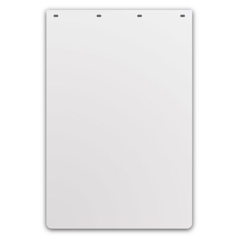 24 x 36" White Mud Flap - Plastic