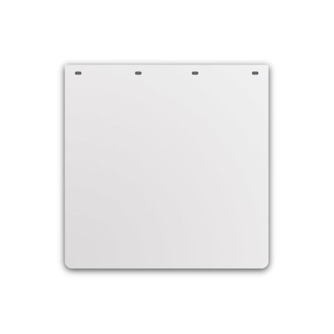 24 x 24" White Mud Flap - Plastic