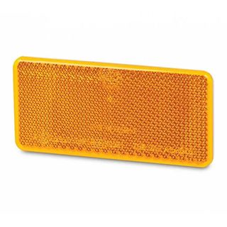 Hella Retro Reflector - 94 x 44mm - Amber - Adhesive mount