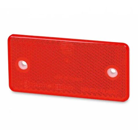 Hella Retro Reflector - 94 x 44mm - Red - Two bolt holes