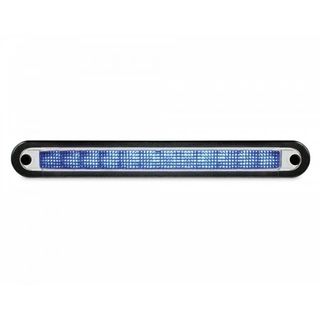 Hella LED Wide Rim Strip Warning Lamp - Blue - 12v