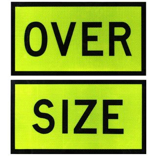 Oversize Signs 550 x 300 (Pair) - Alloy