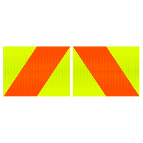 Hazard Panels 400 x 300 Double Sided (Pair) - Alloy