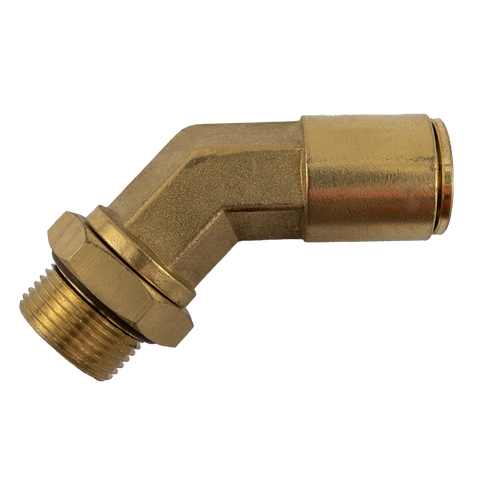 DMPLS 15mm - M22 Male Connector Swivel 45 Elbow