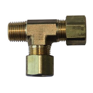 DQPD 3/8" - 1/4" NPT Compression Male Run Tee