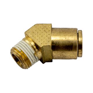 DMPL 1/2" - 3/8" NPT Male Connector 45 Elbow