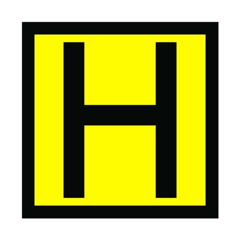H Sign 200 x 200 - Sticker