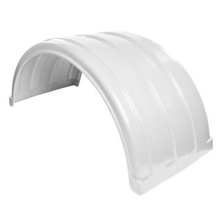 Plastic Standard Mud Guard Front Steer Singles - White - PL1204-05