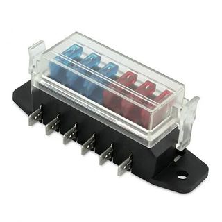 Hella Blade Fuse Box - 6 Fuses - Side Connectors