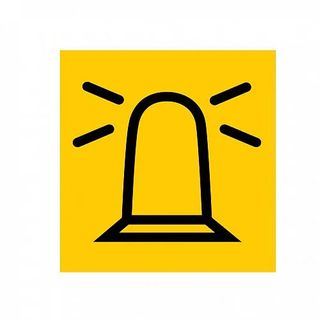 Hella Symbol Card - Yellow with "Rotating Beacon" symbol