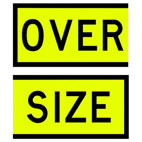 Oversize Signs 550 x 300 (Pair) - Stickers