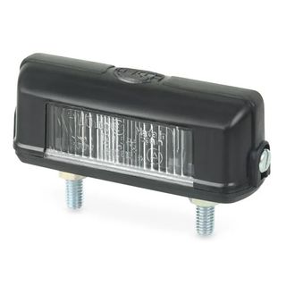 Hella Number Plate Lamp - 12V Bulb - Two Bolt Mount