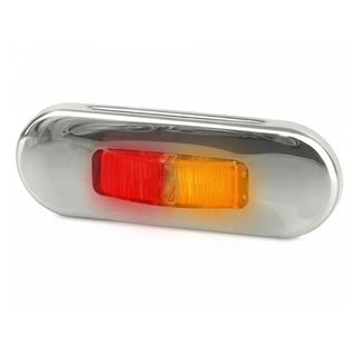 Hella DuraLED Flush Mount Slim Side Marker Lamp - Stainless Rim