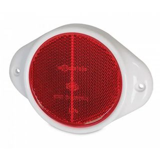 Hella Retro Reflector, 83mm diameter - Red - Horizontal mount (Plastic Surround)