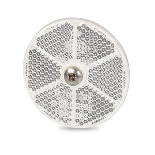 Hella Retro Reflector - 60mm diameter - White - Screw Mount