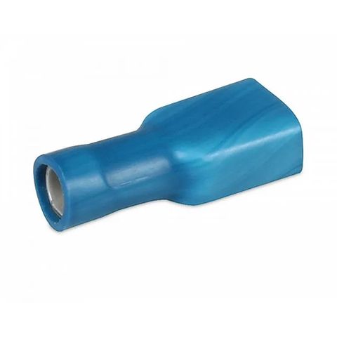 Hella Push-On Female Insulated Crimp Terminals - Blue 6.3mm (100 Pack)