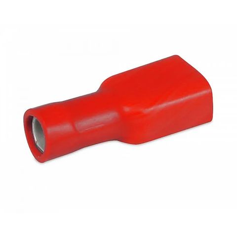 Hella Push-On Female Insulated Crimp Terminals - Red 6.3mm (100 Pack)