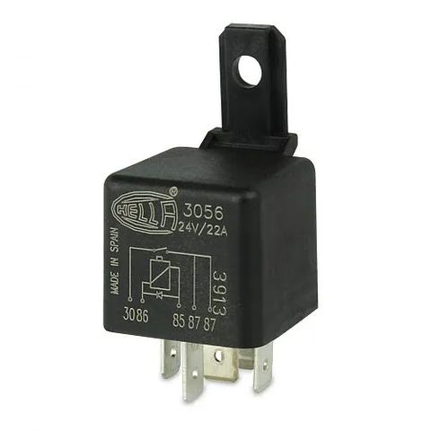 Hella 24V 5 Pin Normally Open Mini Relay - 22A - Diode