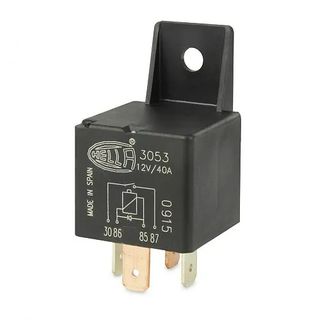 Hella 12V 4 Pin Normally Open Mini Relay - 40A - Diode